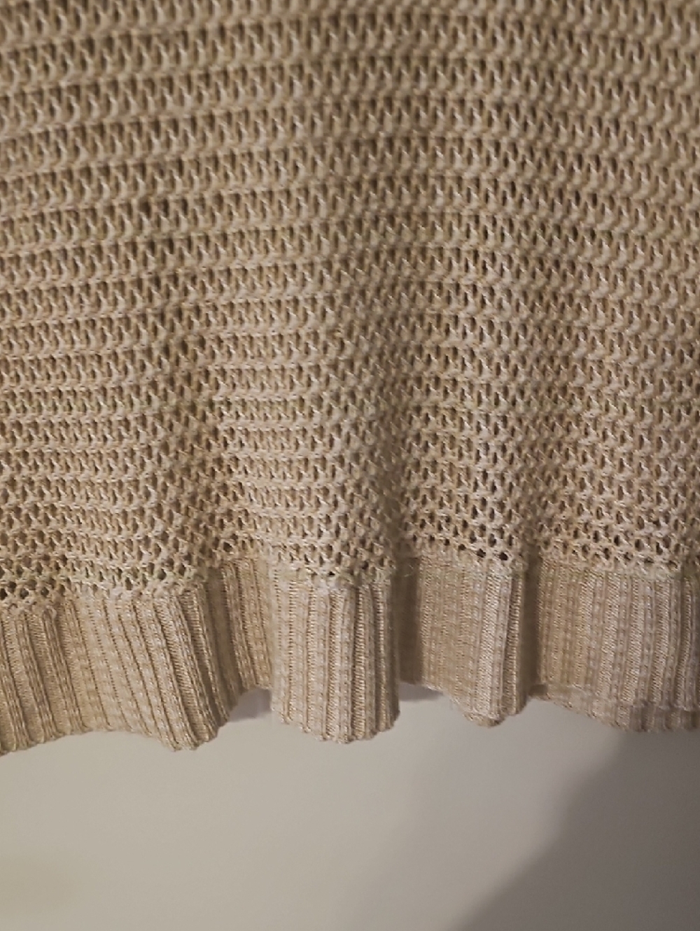 dressbarn Open Knit Cream Crochet Top - Picture 4 of 5